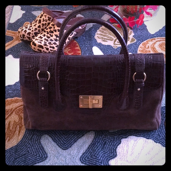 Ralph Lauren Handbags - SALE FINAL MARKDOWN Ralph Lauren Suede Satchel